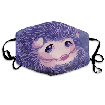 

Cute Hedgehog Washable Reusable Mask, Cotton Anti Dust Half Face Mouth Mask For Kids Teens Men Women With Adjustable Ear Loops
