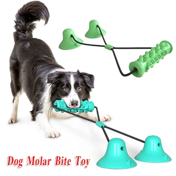 

Pet Dog Molar Bite Chew Toys Double Suction Cup Grinding Teeth Resistant To Bite Stick Pet Products Cleaning Tooth Food Dispense