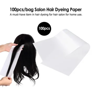 

100Pcs/Pack Hair Salon Paper Reusable Highlight Dyeing Separating Sheet Barber Tissue Hairdresser Salon Dyeing Color Tools L508