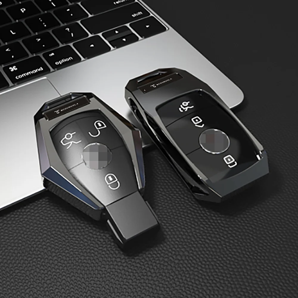 

For Mercedes Benz W203 W204 W212 C180 GLK300 CLS CLK CLA SLK C S E Class Remote Smart Car key Case Cover Zinc Alloy key Set Bag