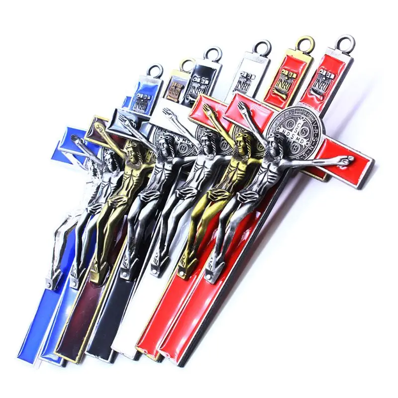 

Church Relics Jesus on the Stand Cross Wall Crucifix Antique Home Chapel Decor 72XF