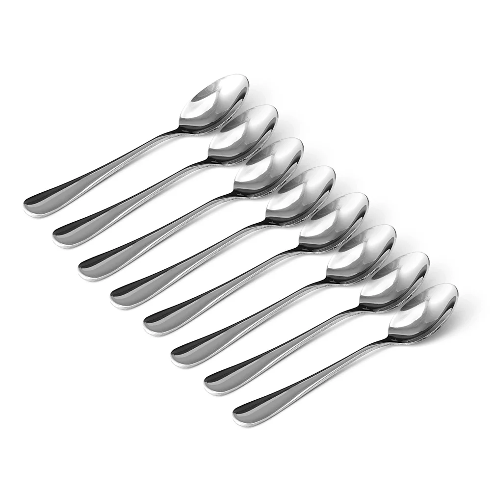 2021 New 8 Pcs Demitasse Espresso Stainless Steel Spoon Tea Coffee Soup Rice | Дом и сад