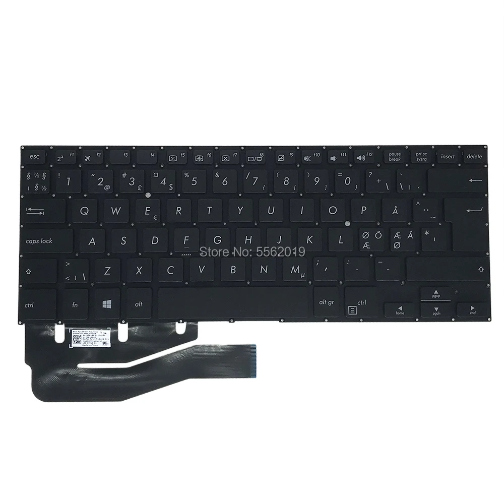 Клавиатура OVY NE с подсветкой для ноутбуков ASUS vivobook flip TP410 TP410UF TP410URR Норвегия черная