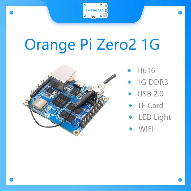 Плата ОЗУ Orange Pi Zero 2 1 Гб с чипом Allwinner H616 поддержка Gigabit Network BT Wif Run Android 10 Ubuntu Debian OS |