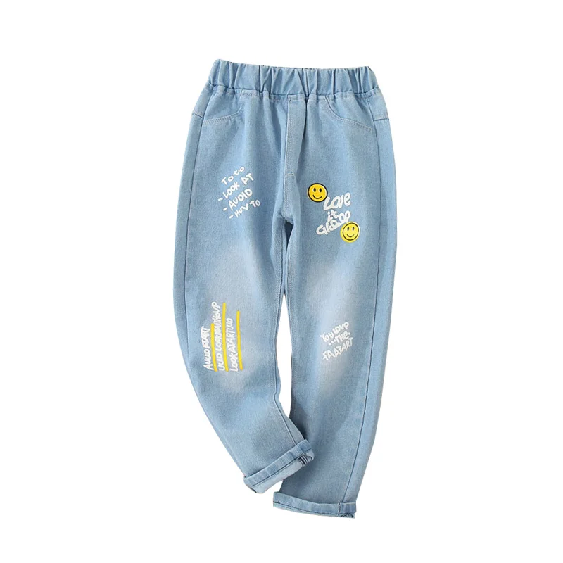 

Baby Boys Clothing Cowboy Jean Pants Winer Soft Denim Autumn Pants Elastic Waist Sport Boys Clothes Outfit Jeans Kids 2-9Y