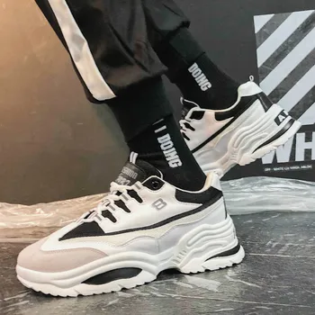 

Spring Autumn New Sports Men Designer Chunky Shoes Breathable Platform Shoes Increase Slow walking Outdoor Travel Shoes L2-14