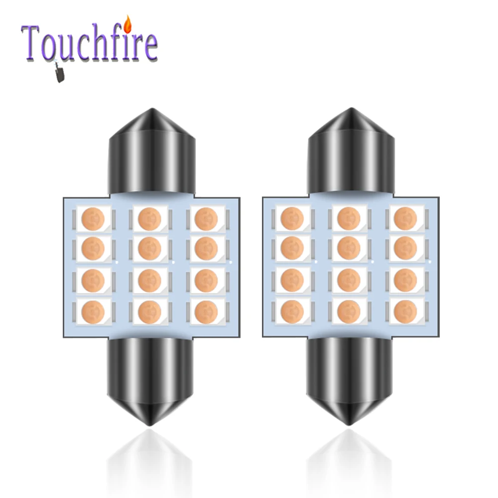 500 шт. C5W C10W гирлянда светодиодный 31/36/39/41 мм 3528 1210 12SMD купол для ЧТЕНИЯ ИНТЕРЬЕР фара для автомобиля белый 12В оптом