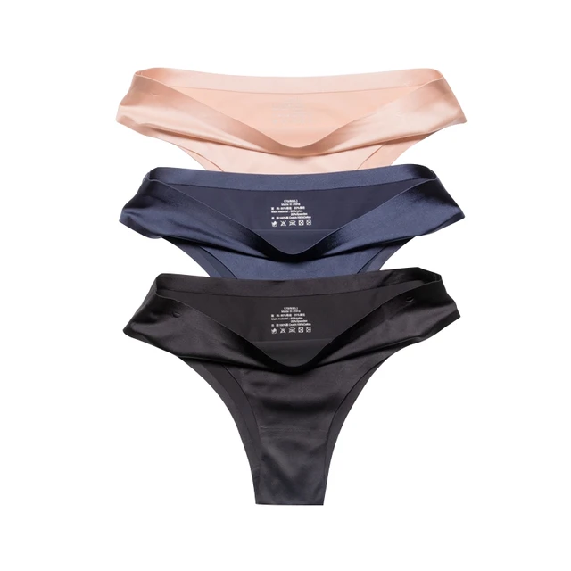 Seamless Panties Women Briefs Nylon Ultra-thin G-string Thongs Solid Soft Lingerie Female Underwear Ice Silk Briefs 1pc 1