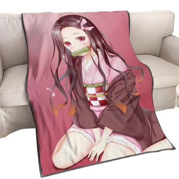 

Anime Demon Slayer Kimetsu no Yaiba Blanket Cosplay DIY Custom Soft Cloak Flannel Warm Air Blankets 150*100cm