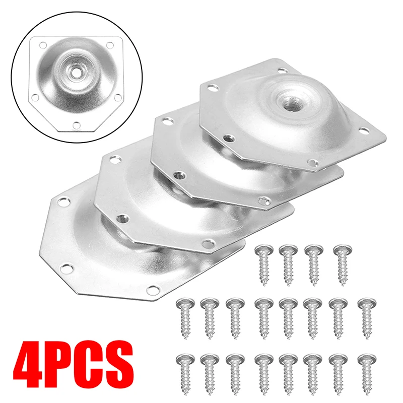 

Mayitr 4Pcs 6 Angled Slope Table Feet Fixing Plate Sofa Legs Mounting Bracket Set With Screws For Household Hardware Tool