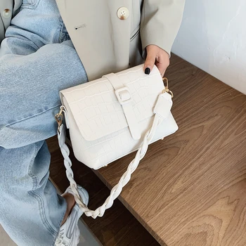 

Fashion Solid Color Women Bags Stone Pattern PU Leather Crossbody Bags For Women 2020 Crossbody Bags Female Travel Crossbody Bag