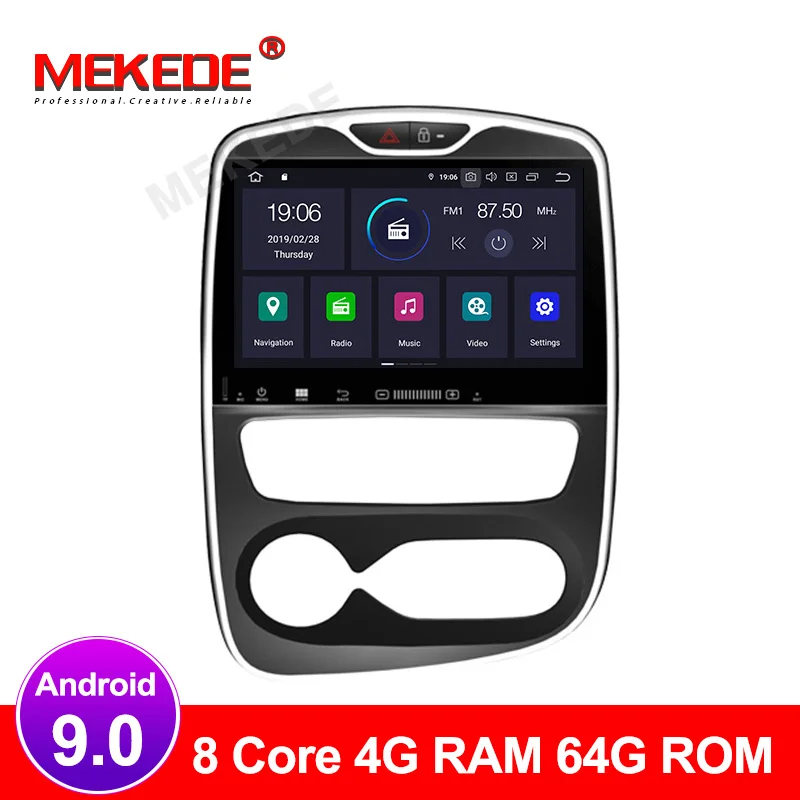 8core 2017 Полный сенсорный экран 8 ядерный Android 9,0 автомобильный dvd-плеер gps для Renault Clio 2013- Авто Мультимедиа Радио Стерео RDS BT WiFi SWC - Цвет: 8core 2017
