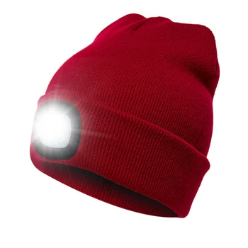 

Unisex Warm LED Light Battery Powered Beanie Hat Cap for Outdoor Hunting Camping