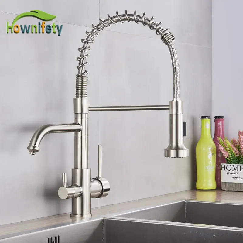 

New Purified Kitchen Faucet torneira para Crane Chrome Polished Filter hot cold water switch mixer sink Tap