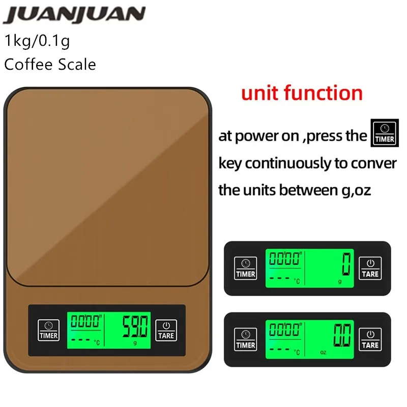 Digital Scales Coffee Scale With Timer Drug Weight Electronic LCD