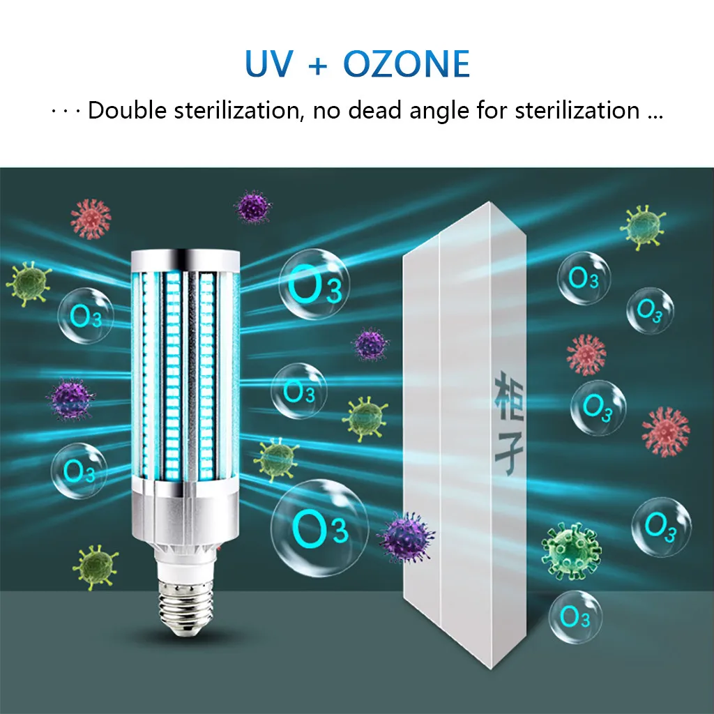 

60w Uv Sterilizer Large Range Germicidal Lamp Corn Light-ultraviolet E26/e27 Led Ozone-germicidal Lamp Timer
