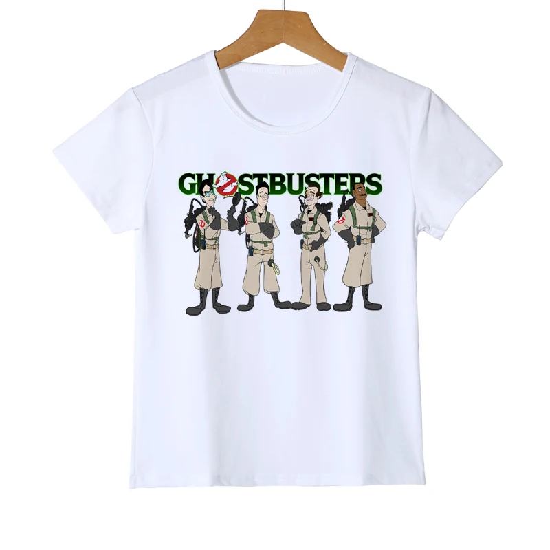 Summer Tee White Old School Logo Ghostbuster Boys Girl T Shirt