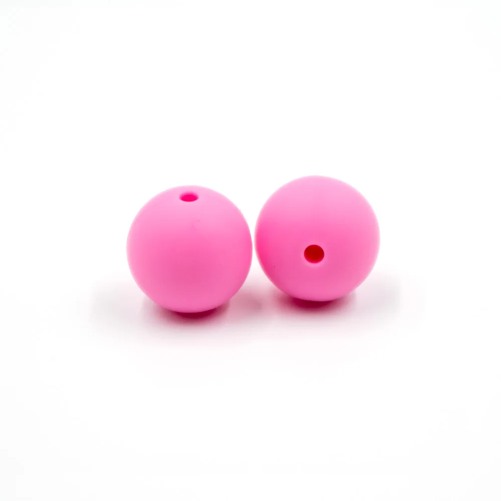 Pink 100 шт. силиконовые бусины 15 мм Perle силиконовые стоматологические для изготовления ювелирных изделий игрушки для прорезывания зубов Пищевой DIY ожерелье из бисера Товары для малышей - Цвет: Pink