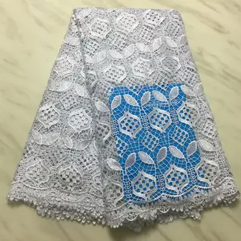 

Latest African Cotton Lace Fabric High QualiH Nigerian French 100% Cotton Embroidery Swiss voile Lace Fabrics 5Yards FF16920
