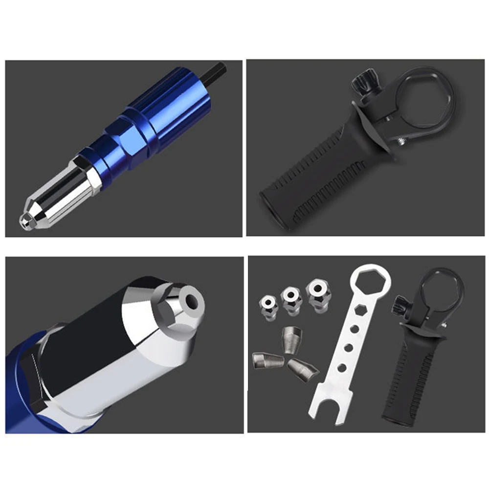 Electric Rivet Gun 2.4mm-4.8mm rivet nut drill adapter riveting tool Insert Nut Tool