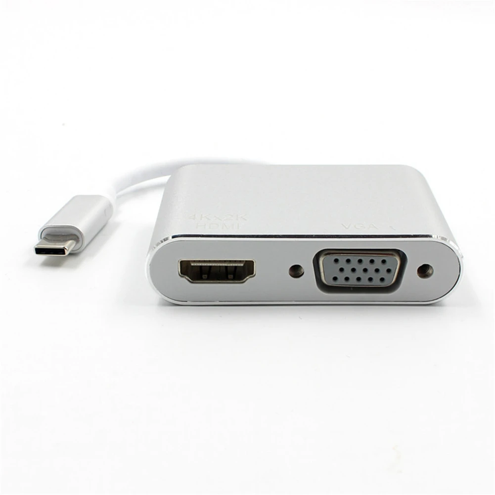 USB C к HDMI 4K VGA адаптер USB 3,1 type C USB-C к VGA HDMI преобразователи видеосигнала высокого качества