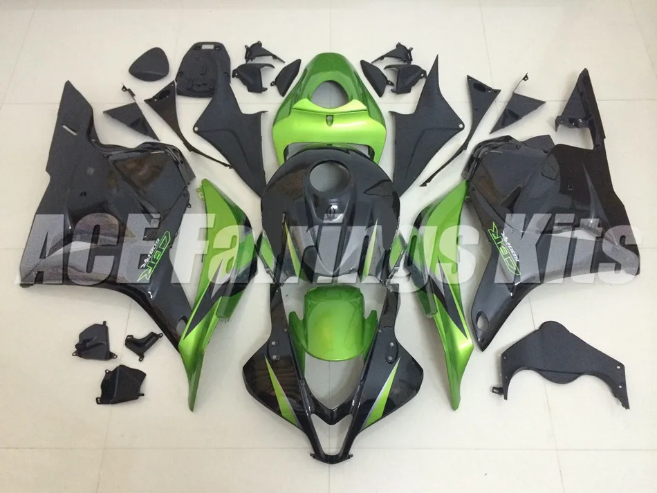 Топ впрыска ABS полный обтекатель комплект подходит для Honda CBR600RR 09 10 11 12 F5 2009 2010 2011 2012 Обтекатели зеленый черный