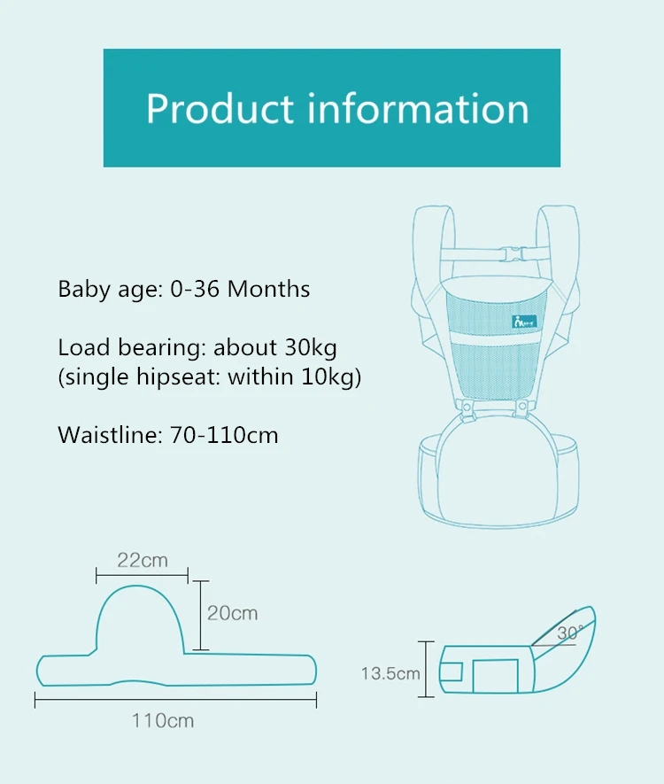 Portable Ergonomic Baby Carrier Infant Backpack for 0-36 Month Toddler Sling Wrap Hipseat Newborn Baby Carrying Belt for Mom Dad