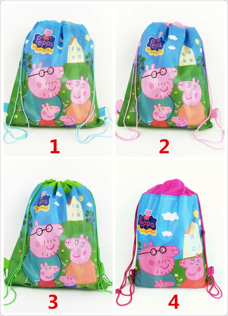 Peppa Pig пачка карманная сумка для хранения Нетканая ткань хозяйственная сумка Джордж семья Anmie Фигурки игрушки для детей