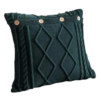 

Nordic Style Rhombus Twist Wool Color Pillow Modern Minimalist Sofa Cushion Bedside Large Pillow