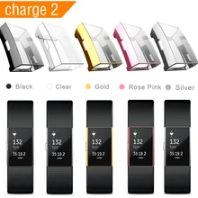 Чехол для смарт часов для Fitbit Charge 2 Полная защита ТПУ чехол для Fitbit Charge 2 Защита экрана для браслета Fitbit Charge 2