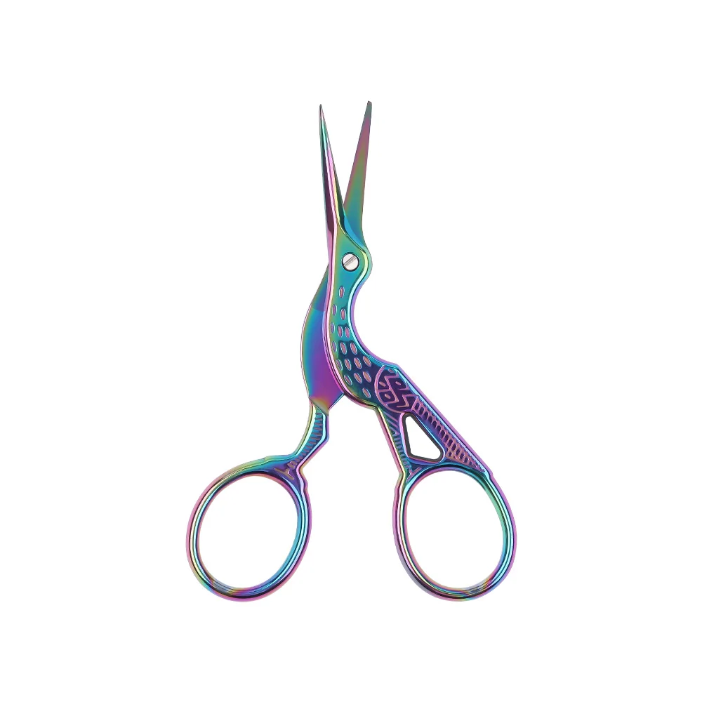 Crane scissors Хамелеон журавль птица ножницы для ногтей маникюрный резак резка наклейки для ногтей Нержавеющая сталь инструмент для ногтей Радужный Резак Маникюрный триммер - Цвет: Crane scissors