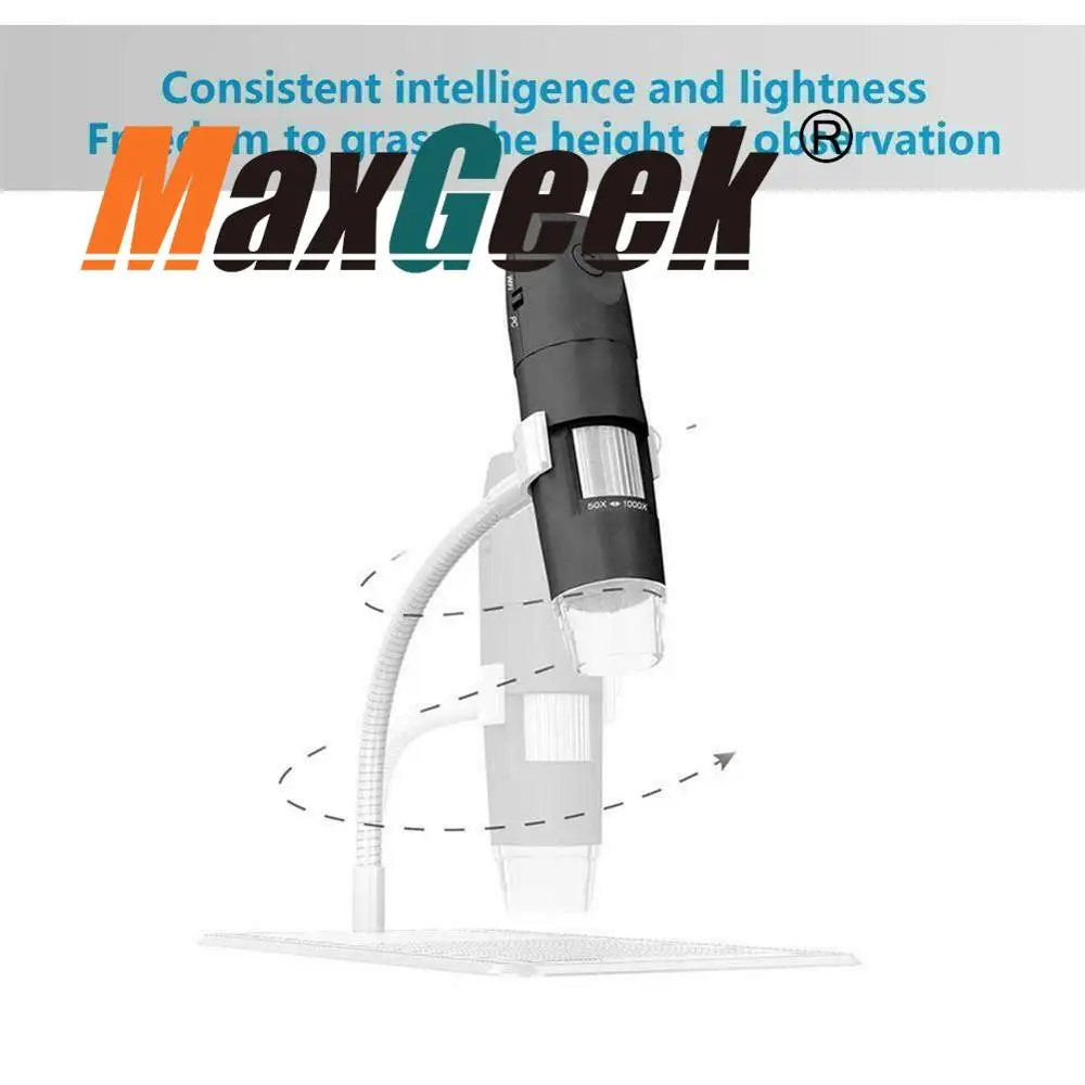 Maxgeek 200MP цифровой микроскоп беспроводной WiFi 1000X лупа USB для IOS iPhone/Andriod
