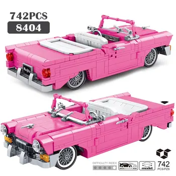 

City Pull Back Car Supercar Roadster Convertible Model Kids Toys Technic Race Car Vehicle Building Blocks Assembled Bricks Kids