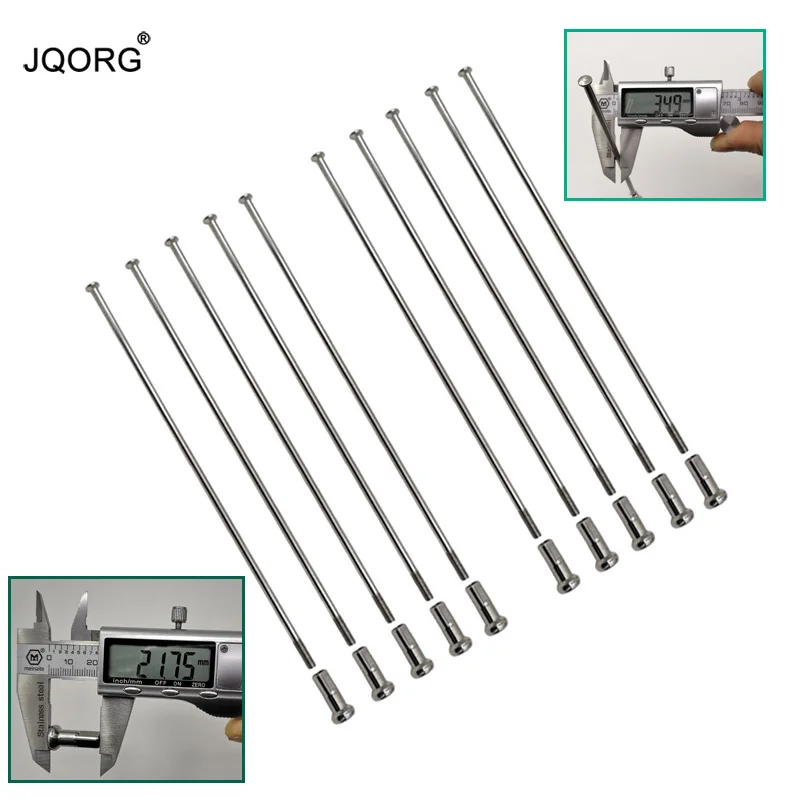 20 Pieces 9 K 304 Stainless Steel Material Straight Head Motorcycle Spokes Sliver Color Equal Diameter 3.5 mm Motocross | Спорт и