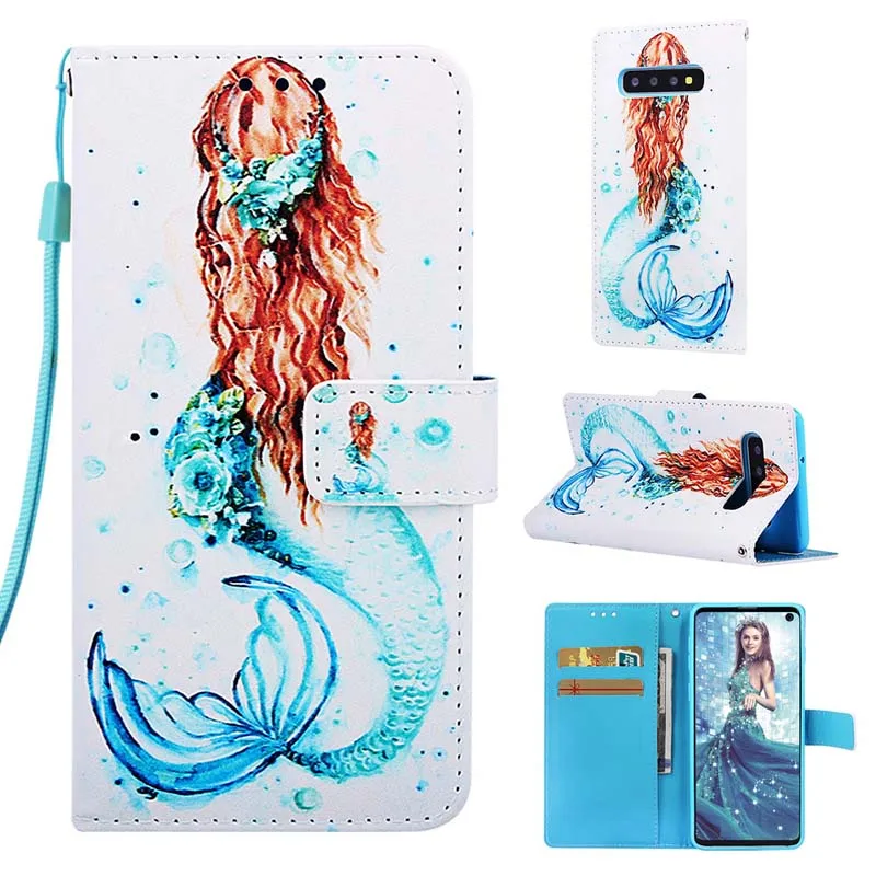 Чехол-бумажник для samsung Galaxy S10 S9 S8 Plus S10E S10 Lite из окрашенной кожи с откидной крышкой для samsung Galaxy Note10 Pro 5G
