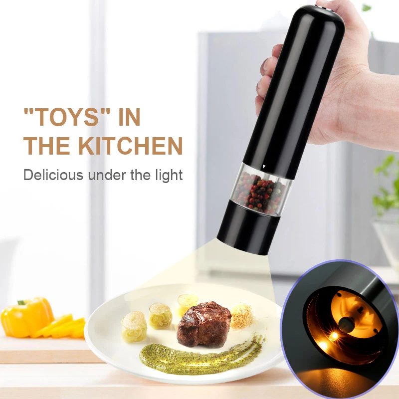 Salt Pepper Grinder Set Electric Spice Flour Mill Grinder Adjustable Coarseness kitchen BBQ Tools Seasoning Tools Pepper Mill