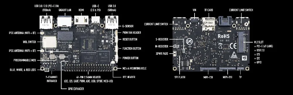 Khadas VIM3L комплект HTPC: Amlogic S905D3-N0N SBC с DIY Чехол