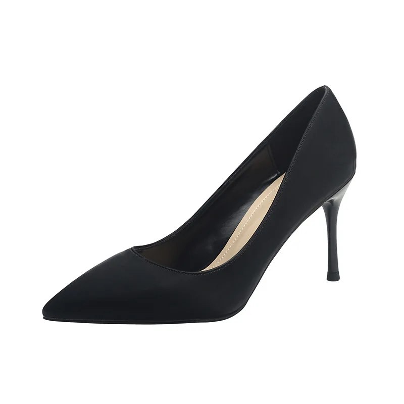 

M660-1 Shoes Women's 2019 Summer Low-Cut-Work Shoes Versatile Comfortable Thin Heeled Pointed-Toe Elegant High Heel Shoes