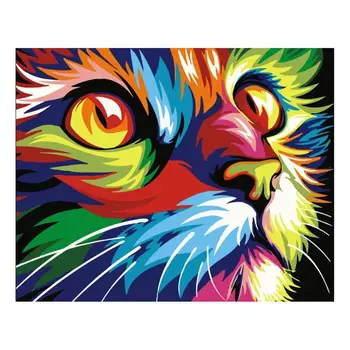 

New arrival DIY Oil Painting by Numbers Kit Theme PBN Kit for Adults Girls Kids Christmas Decor Decorations Gifts - Color Cat He