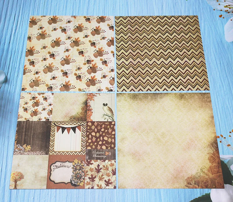 6‘’ Single-side Patterned paper autumn garden Paper Carft Origami Art Background Pad For Making Scrapbook handmade Craft paper