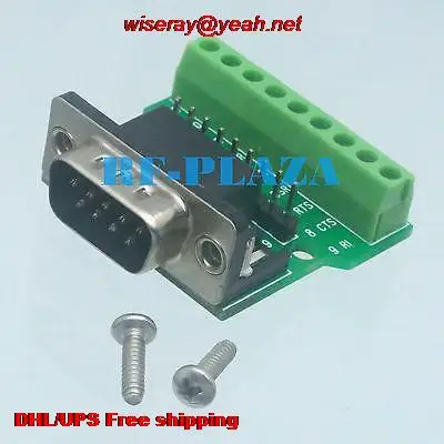 DHL/EUB 100 шт. DB9 D-sub разъем RS232 9pin header терминалы конвертер PCB Breakout 1 ряд screw-A6