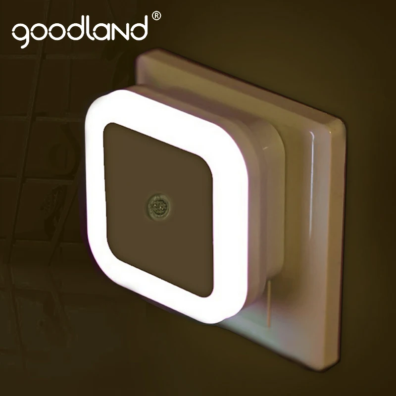 

Goodland LED Night Light Sensor Control Night Lamp Energy Saving LED Sensor Lamp EU US Plug Nightlight for Children Kids Bedroom