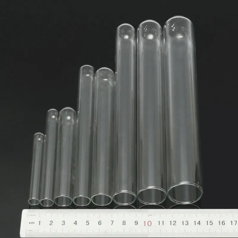 5 pieces of glass transparent test tube 10mm-30mm borosilicate U-shaped bottom laboratory school education supplies glass test tube