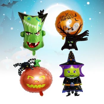 

4pcs Halloween Balloon Aluminum Foil Ghost Tree Mylar Balloons for Festival Party