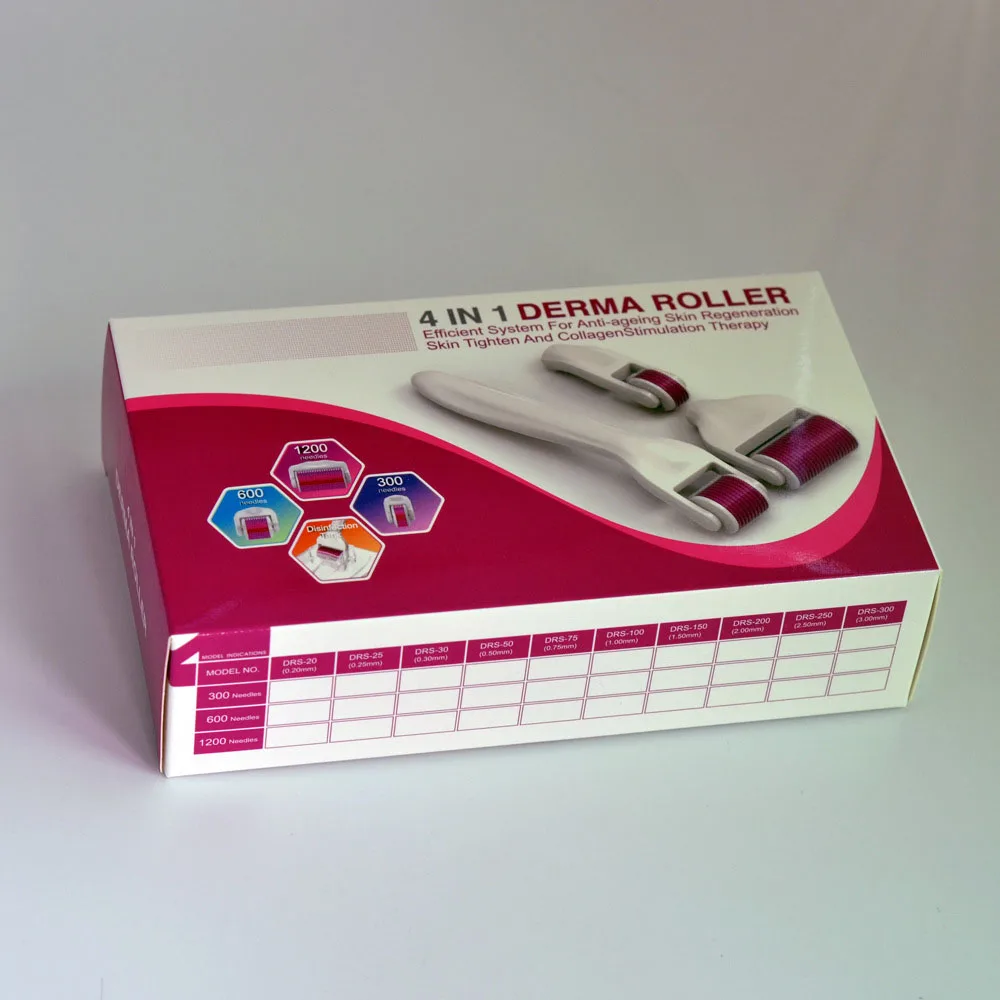 LINMEE DRS 4 In1 кожный ролик Титан микронилд роллер для нескольких уход за кожей