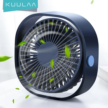

KUULAA Mini USB Desktop Fan Personal Portable Cooling Fan with 360 Rotation Adjustable Angle for Office Household Traveling Car