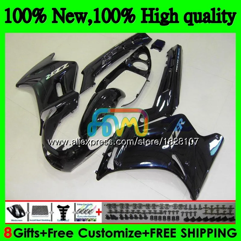 Корпус для KAWASAKI ZZR-250 ZZR 250 90-99 27BS. 13 ZZR250 90 91 92 93 94 99 1990 черный глянец 1991 1992 1993 1994 1999 комплект обтекателей - Цвет: No. 1