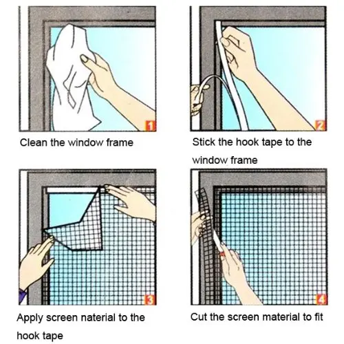 130x150cm Anti Mosquito Door Window Net Mesh Cloth Curtain Protector Flyscreen Door Screen Summer Style Mesh Net