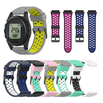 

Two-color Sports Wrist Strap Bracelet Sweat-proof Durable Silicone Strap Watchband Accessories For Bushnell Excel Golf GPS Watch