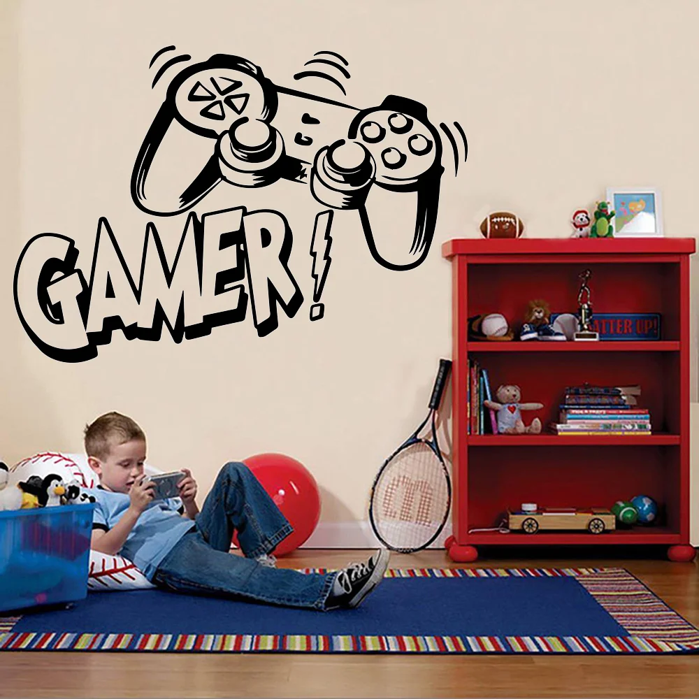 Autocollants de décoration murale en vinyle pour salle de jeux,  décalcomanies artistiques pour chambre de garçon adolescent, affiches de  jeu, nouveauté - AliExpress